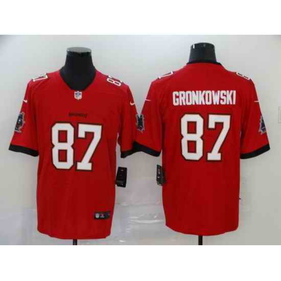 Nike Buccaneers 87 Rob Gronkowski  red New 2020 Vapor Untouchable Limited Jersey